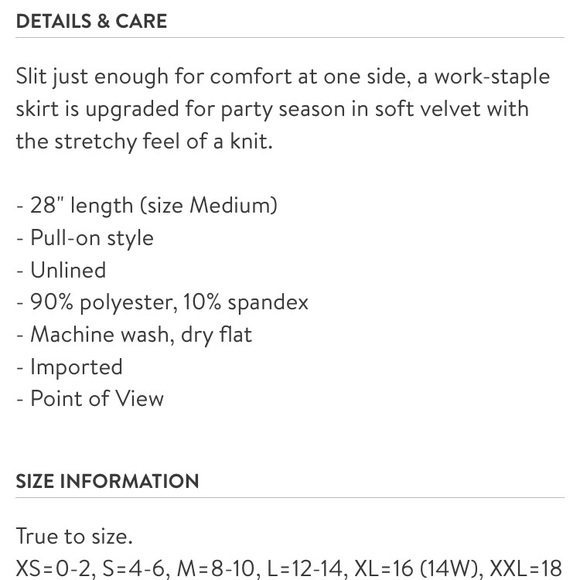 Halogen Velvet Midi Pencil Skirt - Picture 4 of 4